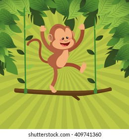 Monkey design, animal  and cartoon concept