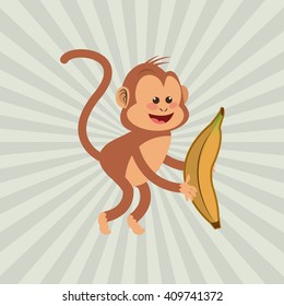 Monkey design, animal  and cartoon concept