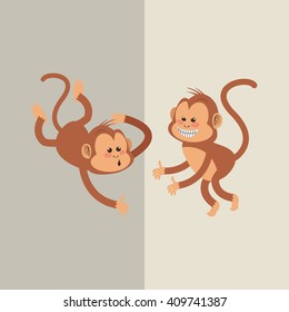 Monkey design, animal  and cartoon concept