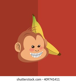 Monkey design, animal  and cartoon concept