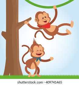 Monkey design, animal  and cartoon concept
