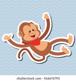 Monkey design, animal  and cartoon concept