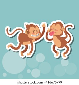 Monkey design, animal  and cartoon concept