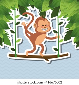 Monkey design, animal  and cartoon concept