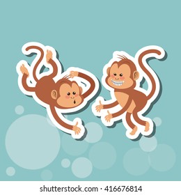 Monkey design, animal  and cartoon concept