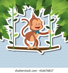 Monkey design, animal  and cartoon concept