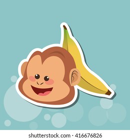 Monkey design, animal  and cartoon concept