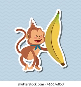 Monkey design, animal  and cartoon concept