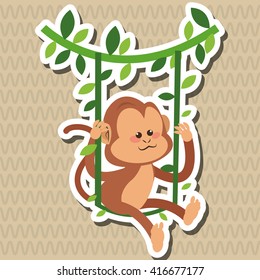 Monkey design, animal  and cartoon concept