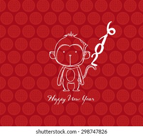 monkey design for Chinese New Year celebration