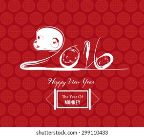 Monkey design for Chinese New Year celebration