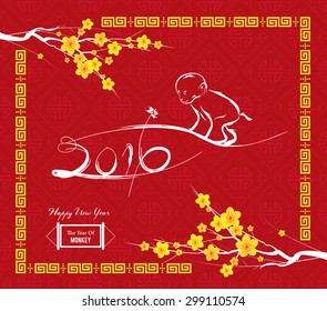 Monkey design for Chinese New Year celebration