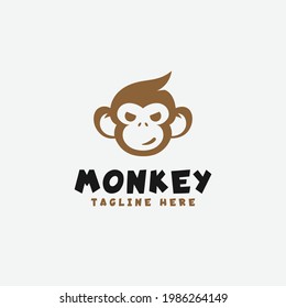 monkey design suitable for logo template