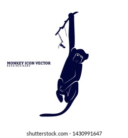 Monkey Design Vector. Silhouette of Monkey. Vector illustration