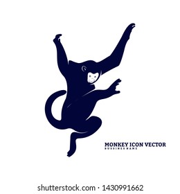 Monkey Design Vector. Silhouette of Monkey. Vector illustration