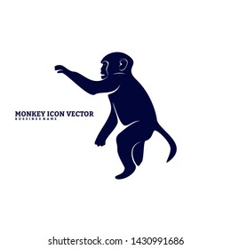 Monkey Design Vector. Silhouette of Monkey. Vector illustration