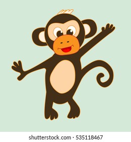 A monkey doing morning excercise