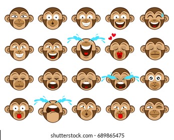The Monkey Emoji Cartoons Icon