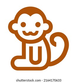 Monkey Emoji Icon Vector Isolated On White Background