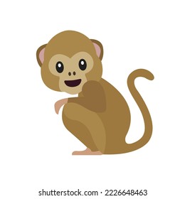 Monkey emoji vector funny animal illustration