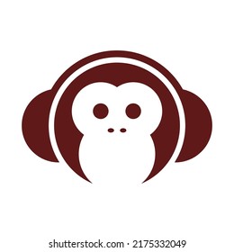 Monkey Enjoys the Music Logo for Music Studio