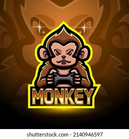 monkey esport logo mascot design