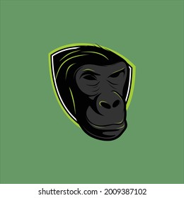 monkey esport mascot logo vector style image