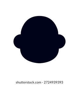 Mono Cara Mono Animal Lindo Sonrisa Emoji Símbolo Signo Icono Ilustración vectorial Aislado Flat