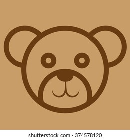 Monkey Face in Brown Background