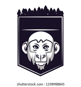Monkey face cool sketch