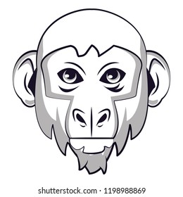 Monkey Face Cool Sketch Stock Vector (Royalty Free) 1198988869