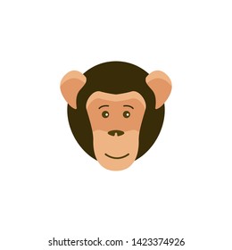 monkey face cute cartoon icon vector on a white background