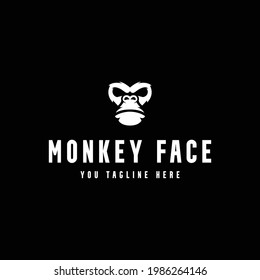 monkey face design suitable for logo template