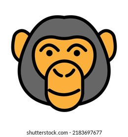 Monkey Face Emoji Icon Isolated Vector Illustration