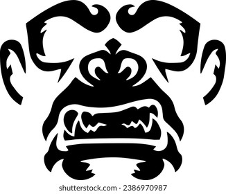 diseño del logotipo de monkey face esport