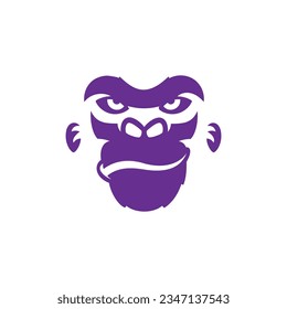 Monkey face icon, face mask vector design