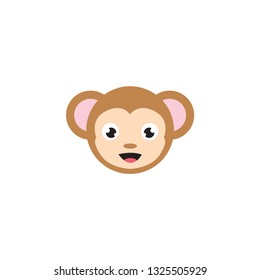 monkey face icon on a white background