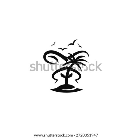 Monkey face island creative logo.