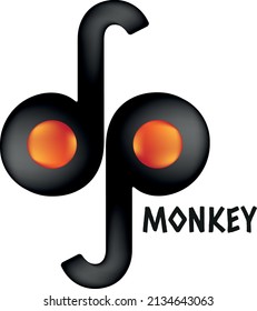 Logo der Affen für Unternehmen, Unterhaltungswelt, individuelle Verwendung