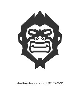 logo creativo de cara de mono