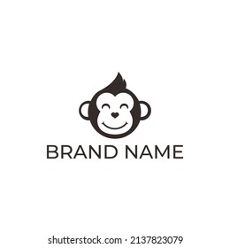 monkey face logo icon illustration