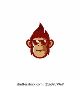 monkey face logo, icon and vector