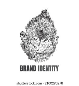 MONKEY FACE LOGO TEMPLATES VECTOR
