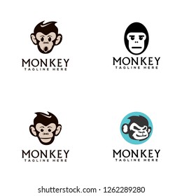 Monkey Face Logo Vector