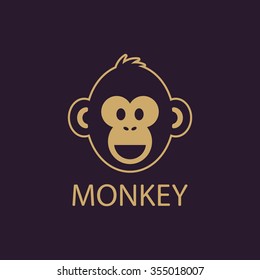 Monkey face, New Year 2016, logo design