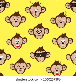 monkey face pattern and background