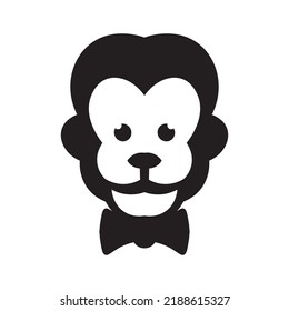 Monkey face vector illustration in modern style. perfect for brand product logo design