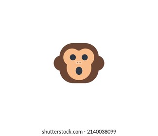 Monkey Face vector isolated icon. Monkey Face emoji illustration.