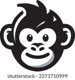 Monkey Face Vector Logo Illustration
