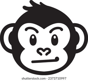 Monkey Face Vector Logo Illustration